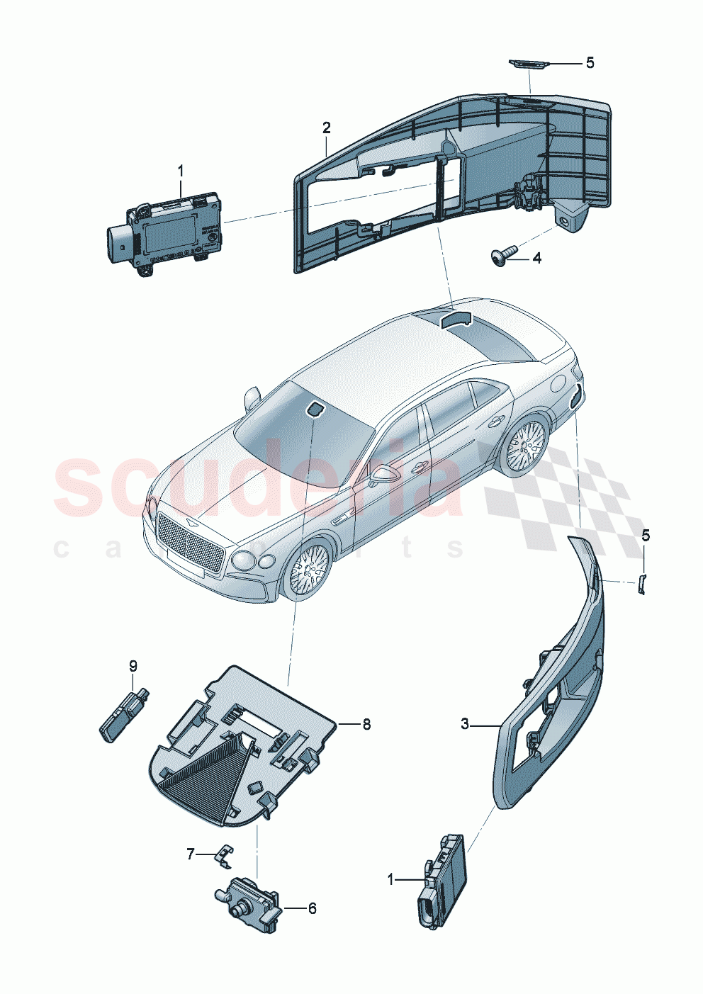 Control unit for lane change assist of Bentley Bentley New Flying Spur (2025-2026)