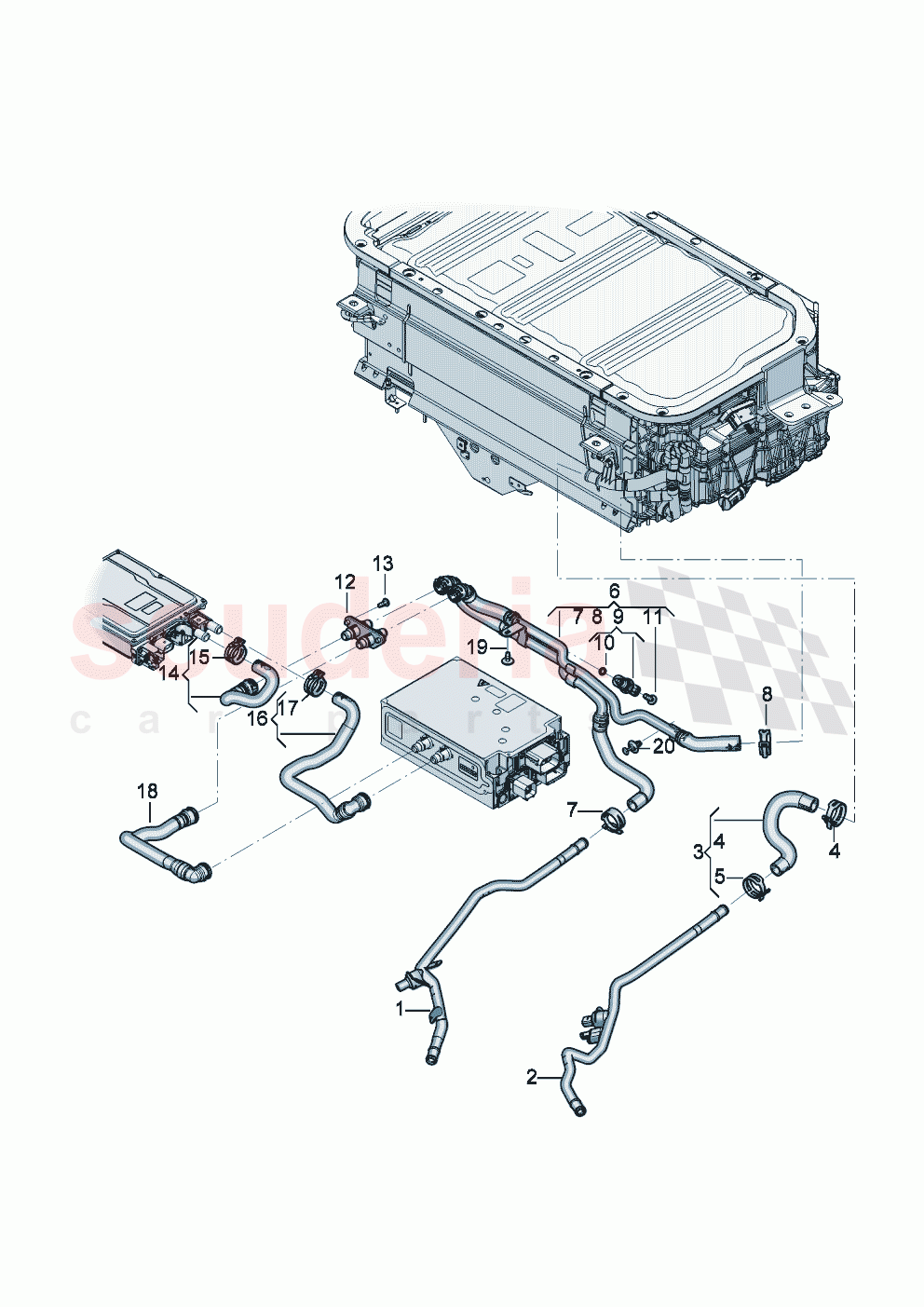 Coolant cooling system For vehicles with hybrid drive Underbody Luggage compartment tray of Bentley Bentley New Flying Spur (2025-2026)