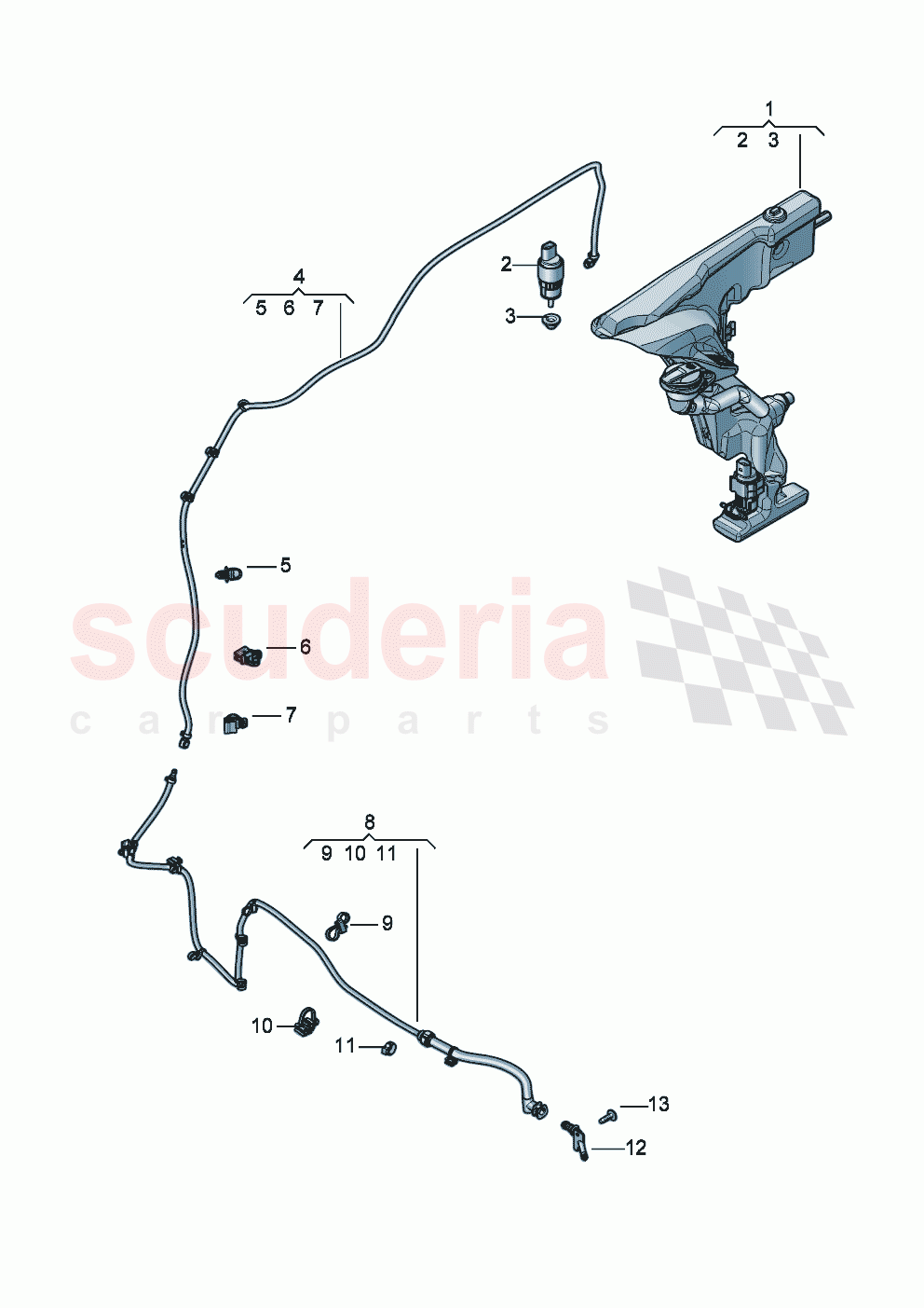 Washing and wiping system Camera for night-vision system of Bentley Bentley New Flying Spur (2025-2026)