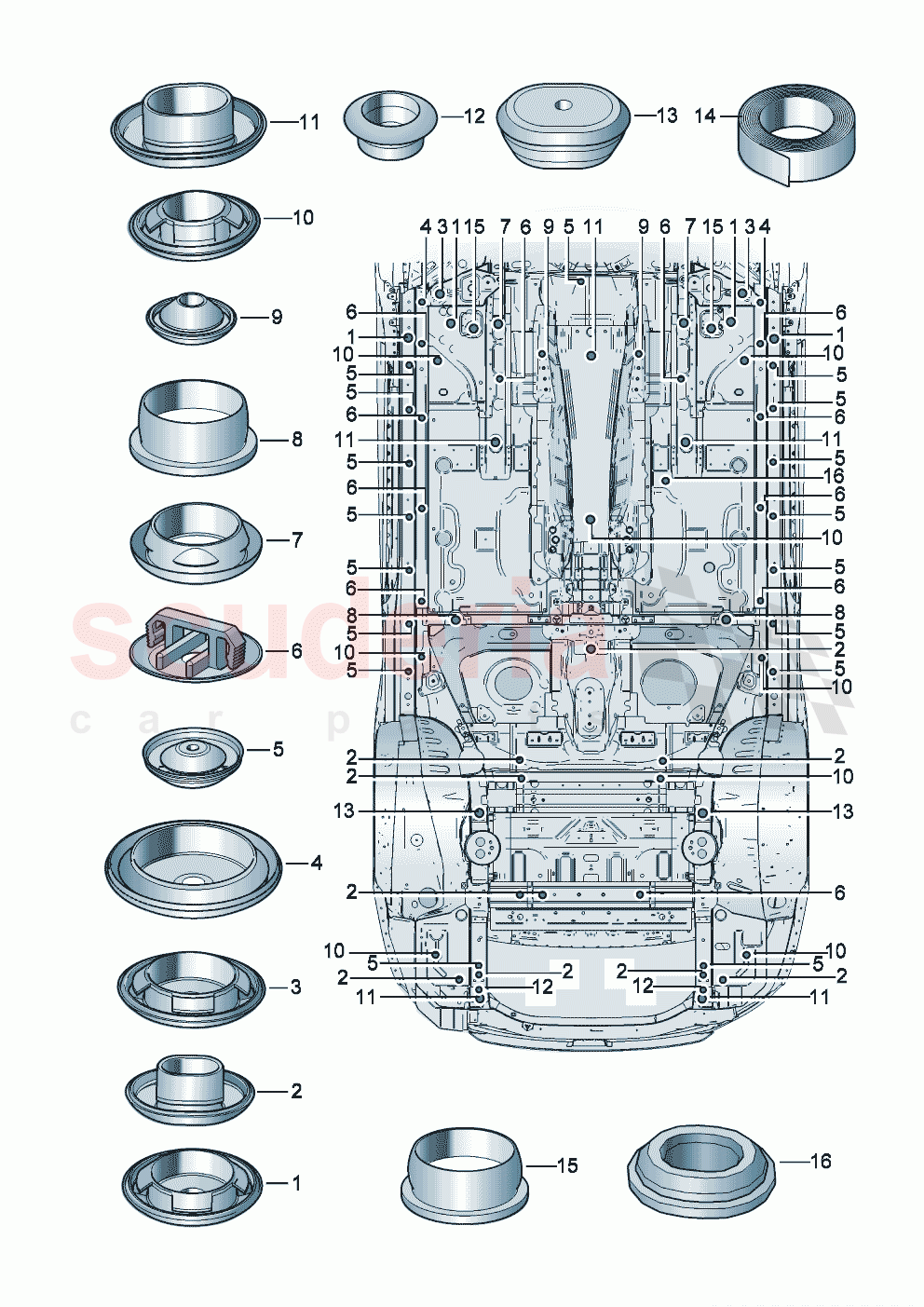 Bungs Underbody of Bentley Bentley New Flying Spur (2025-2026)