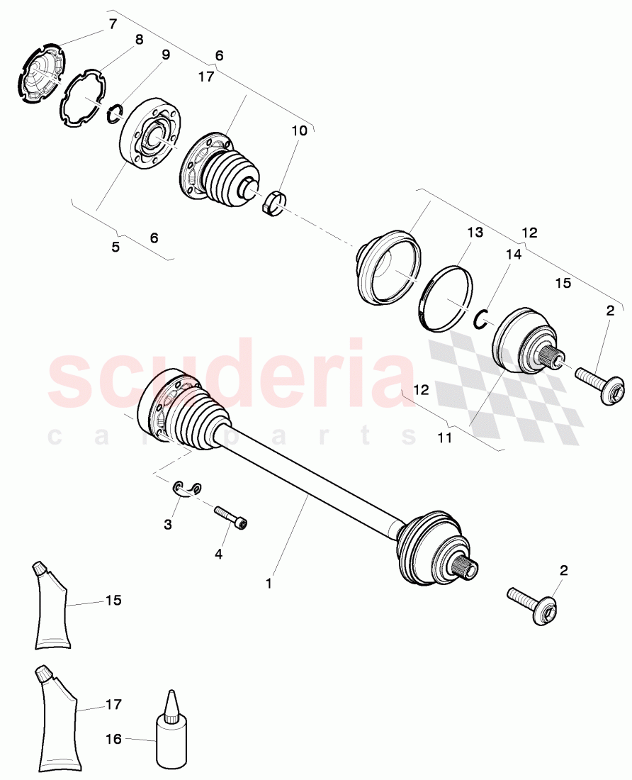 drive shaft of Bentley Bentley Continental GTC (2011+)