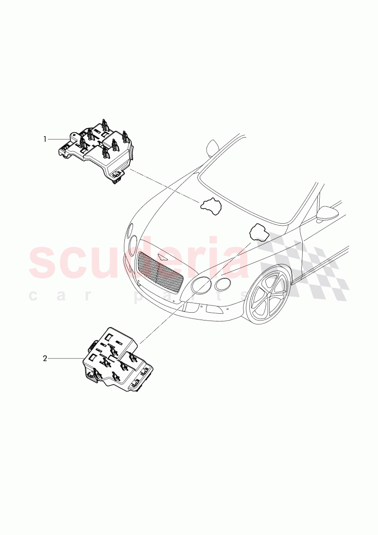 bracket for connector housing of Bentley Bentley Continental GTC (2011+)