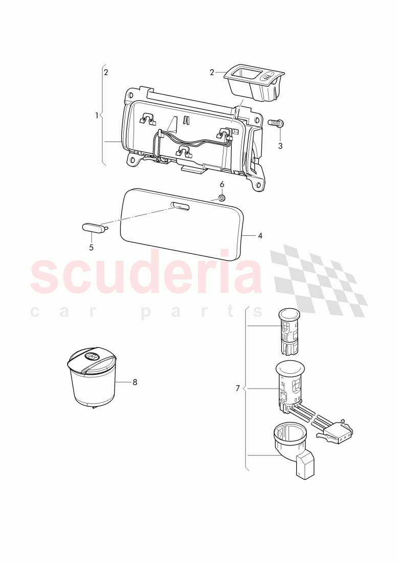 ashtray with housing of Bentley Bentley Continental Supersports (2017+)