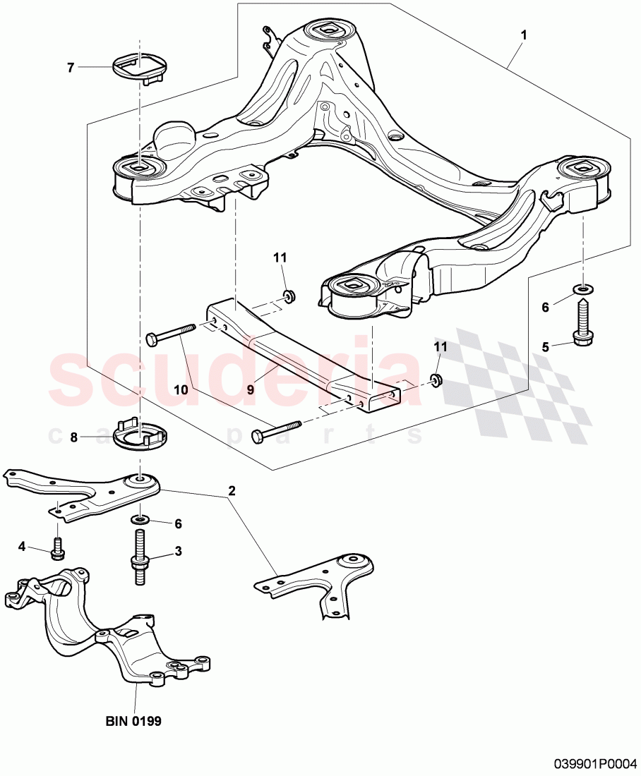 sub frame of Bentley Bentley Continental GT (2003-2010)