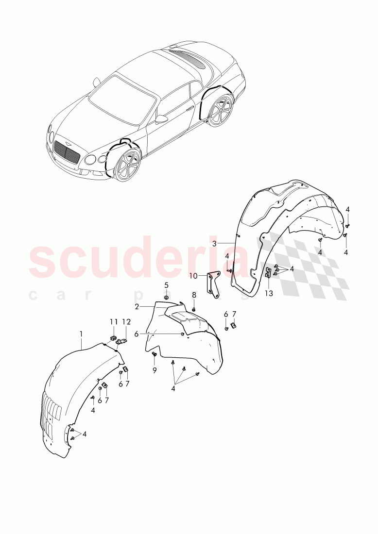 wheelhouse protector of Bentley Bentley Continental Supersports Convertible (2017+)