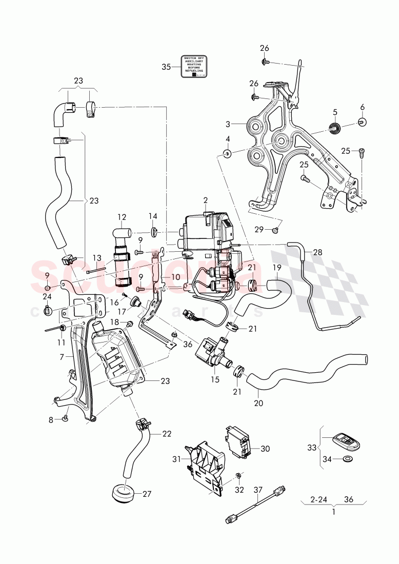 stationary heater for circuit of Bentley Bentley Bentayga (2015-2020)