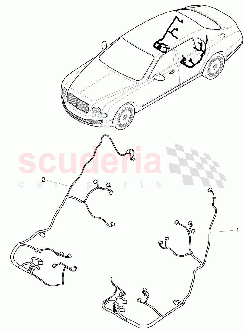 electric cable, seat and backrest, D - MJ 2017>> of Bentley Bentley Mulsanne (2010+)