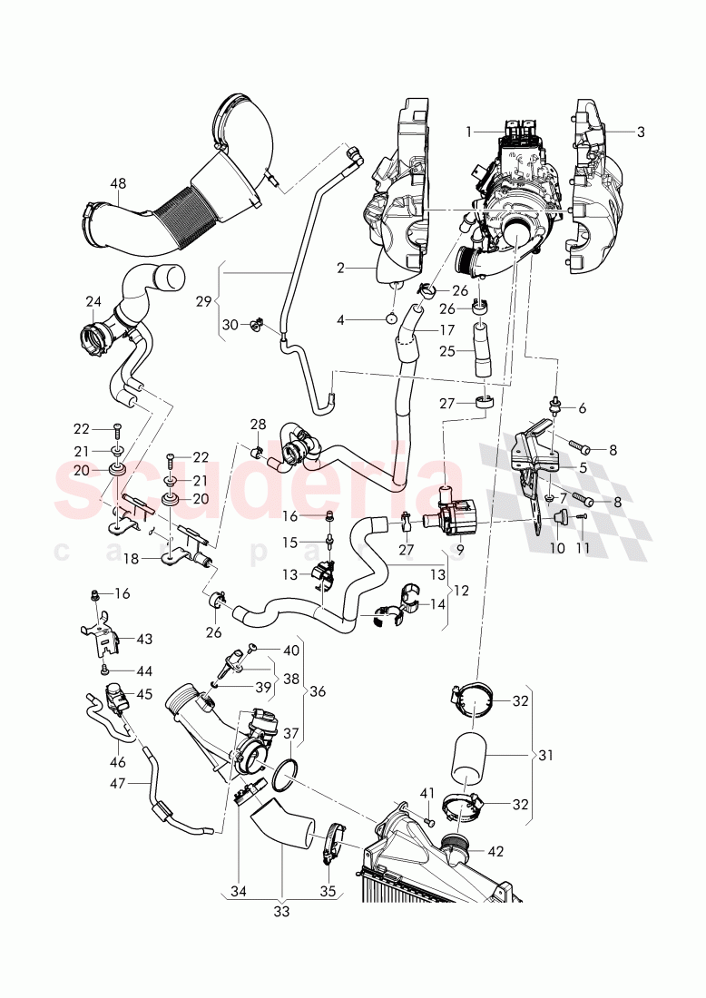 air compressor, Refrigeration system, for compressor, pressure hose of Bentley Bentley Bentayga (2015-2020)