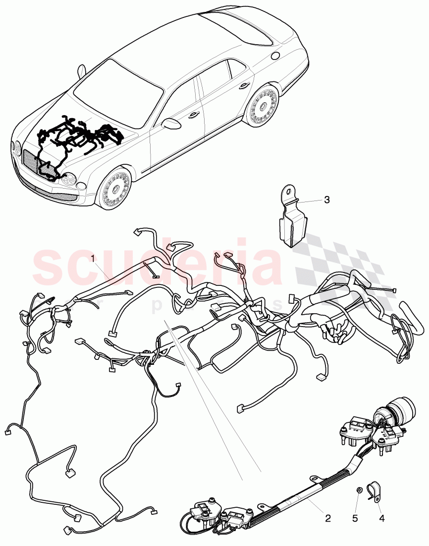 harness for engine, D - MJ 2016>> - MJ 2016 of Bentley Bentley Mulsanne (2010+)