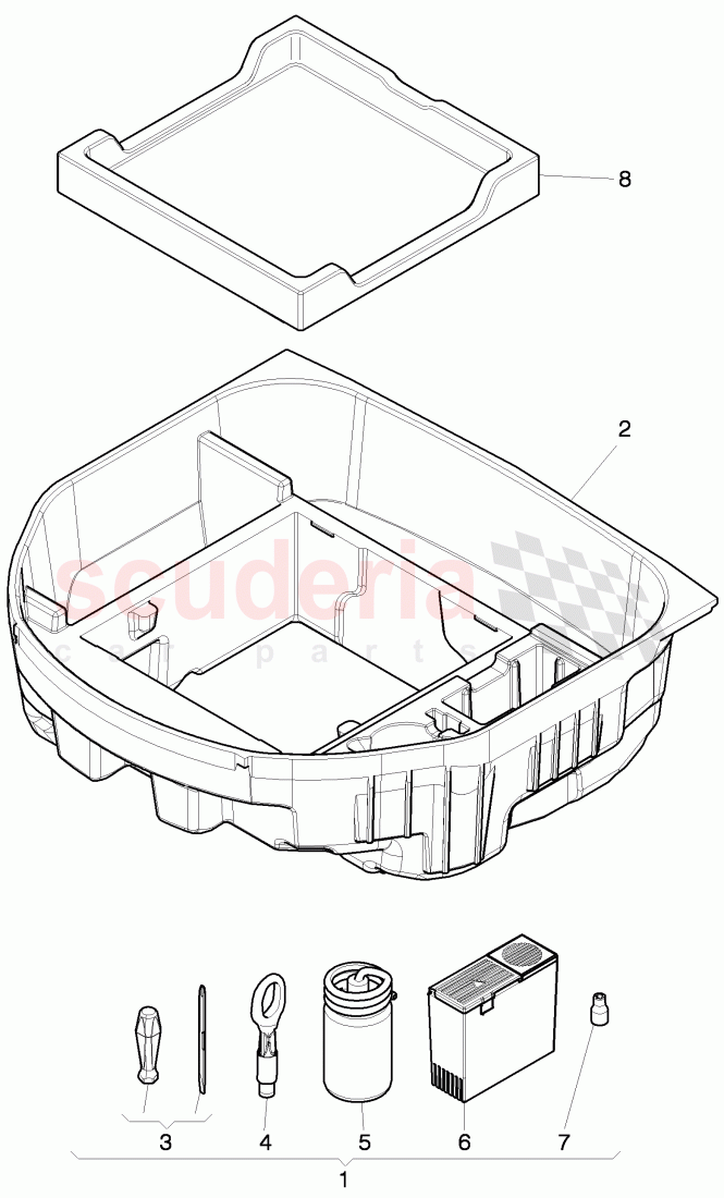 breakdown set with compressor, for vehicl withoutspare wheel of Bentley Bentley Mulsanne (2010+)