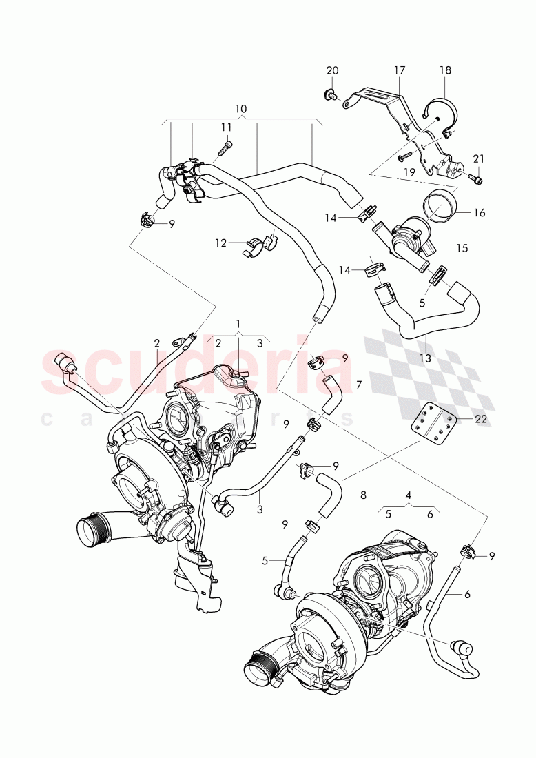 water cooling for turbocharger of Bentley Bentley Continental Supersports (2017+)