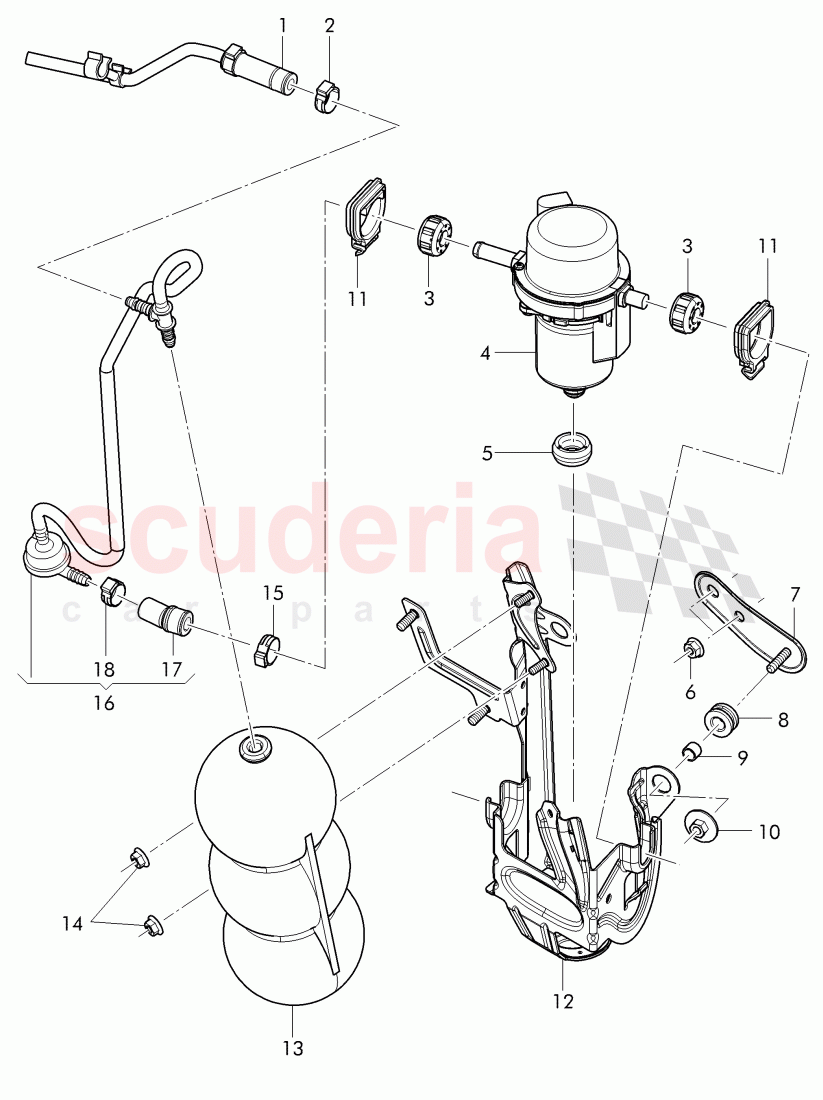 elec. vacuum pump for brake servo, vacuum tank of Bentley Bentley Continental Supersports Convertible (2017+)
