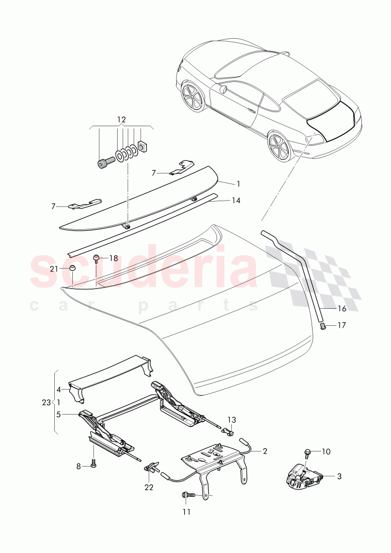 wing spoiler of Bentley Bentley Continental GT (2011-2018)