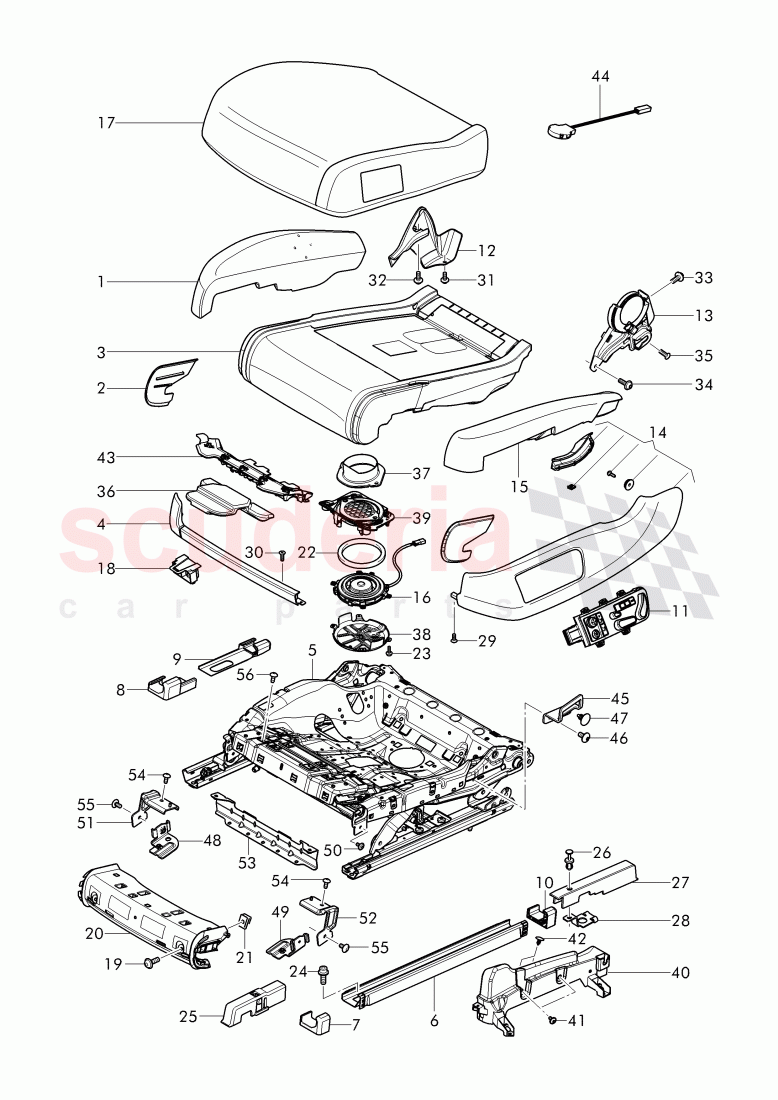 seat, cushion (leather), D - MJ 2016>> of Bentley Bentley Continental GT (2011-2018)