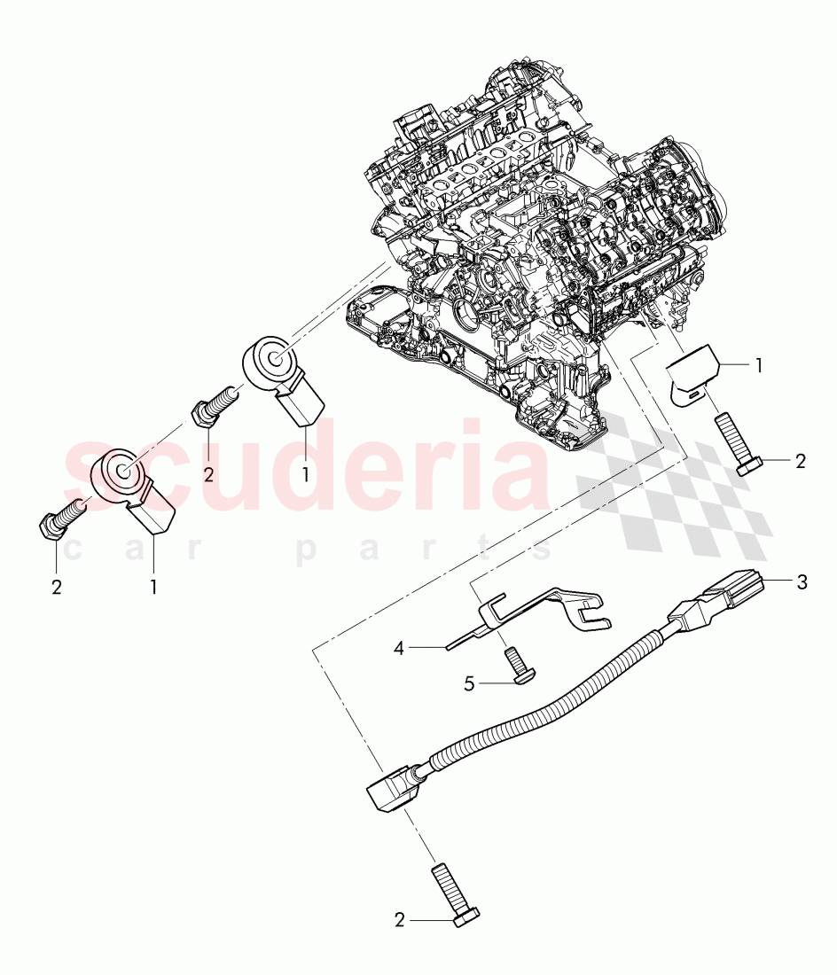 knock sensor, knock sensor with harness of Bentley Bentley Continental GT (2011-2018)