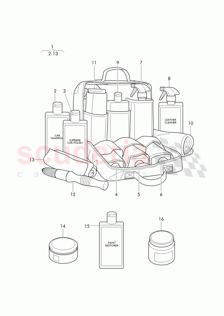 Original Accessories, Wash set of Bentley Bentley Continental Flying Spur (2013+)