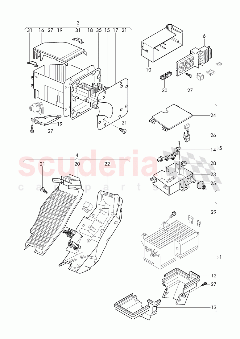 Fuse box of Bentley Bentley Continental GT (2011-2018)