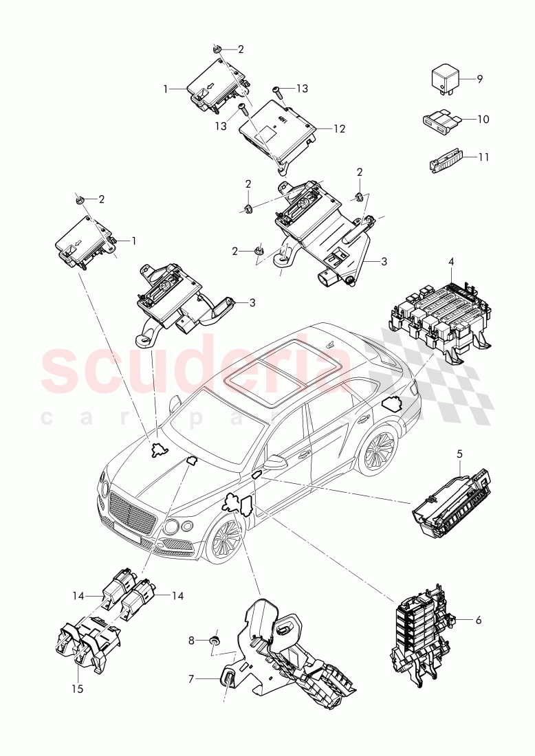 fuse holder of Bentley Bentley Bentayga (2015-2020)