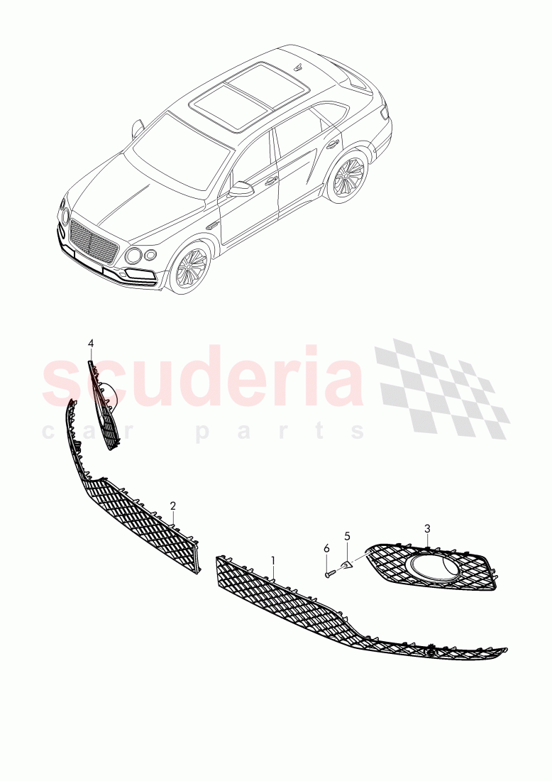 cooling air grill of Bentley Bentley Bentayga (2015-2020)