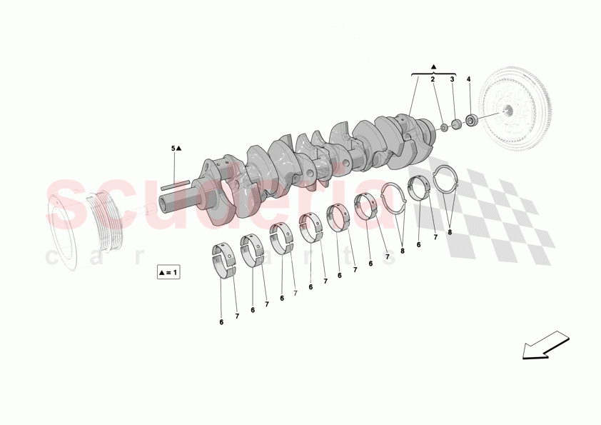 CRANKSHAFT of Ferrari Ferrari 12Cilindri Spider