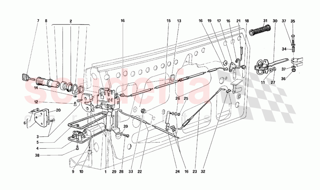 Door - Locking device of Ferrari Ferrari 512 M