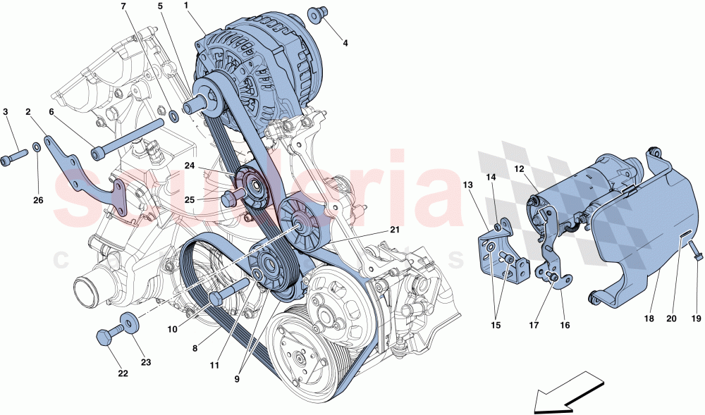 ALTERNATOR - STARTER MOTOR of Ferrari Ferrari 458 Speciale