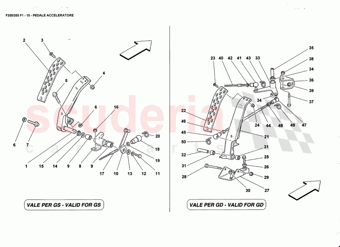 ACCELERATOR PEDAL of Ferrari Ferrari 355 (5.2 Motronic)