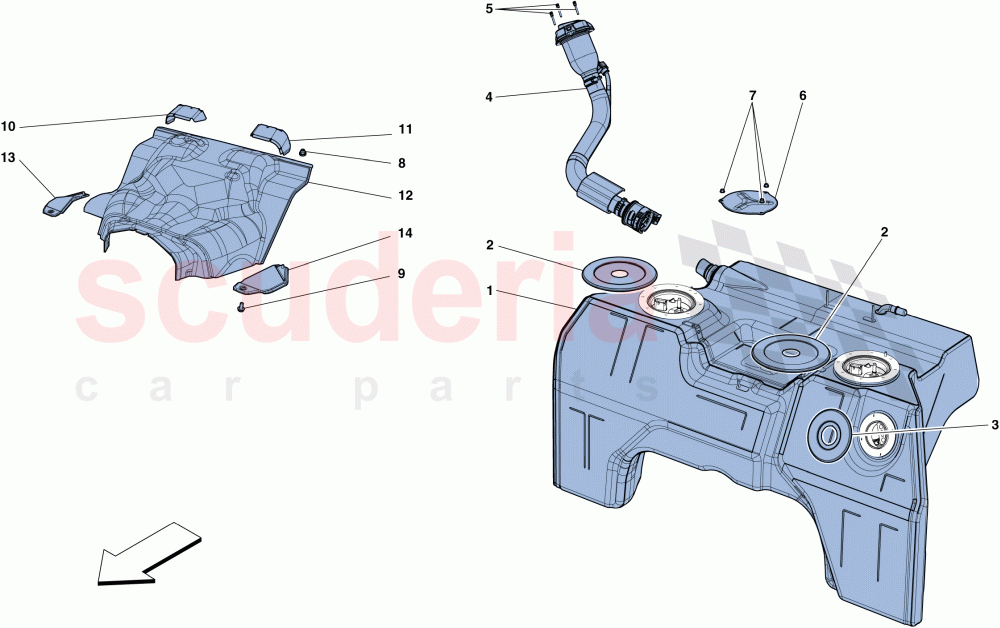 FUEL TANK AND FILLER NECK of Ferrari Ferrari F12 Berlinetta