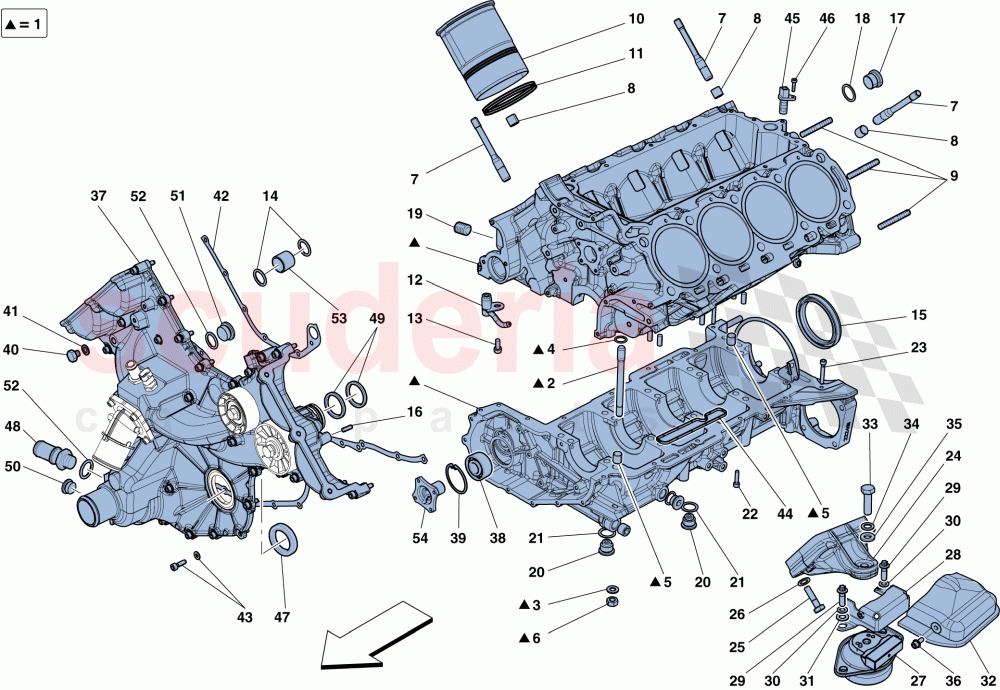 CRANKCASE of Ferrari Ferrari 458 Speciale