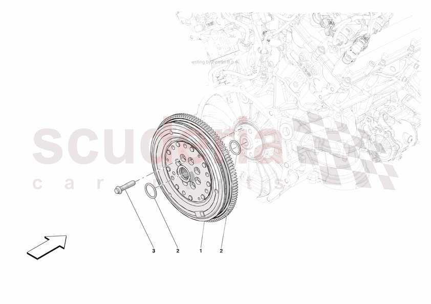 ENGINE FLYWHEEL of Ferrari Ferrari 12Cilindri Spider