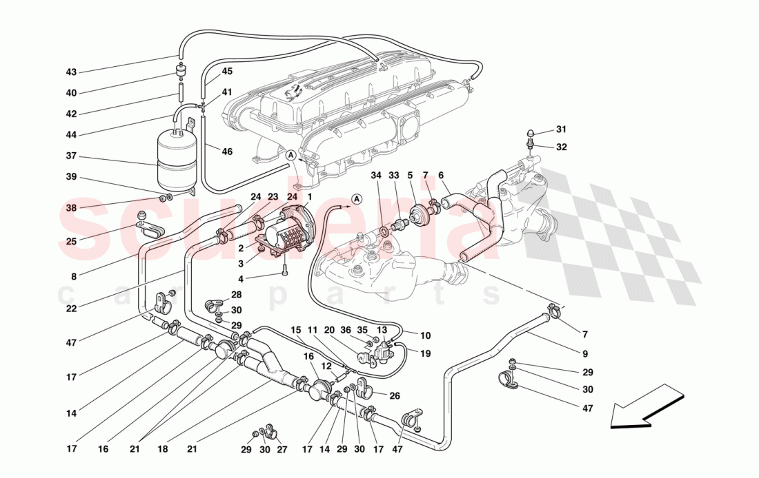 SECONDARY AIR PUMP of Ferrari Ferrari 550 Barchetta