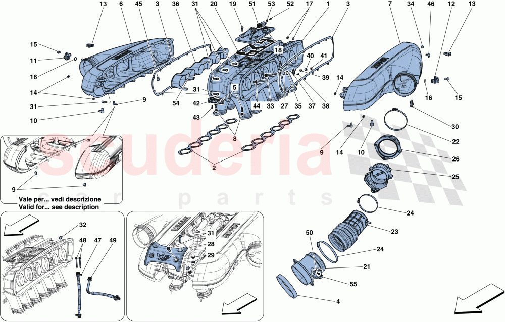 INTAKE MANIFOLD of Ferrari Ferrari 812 Superfast/GTS