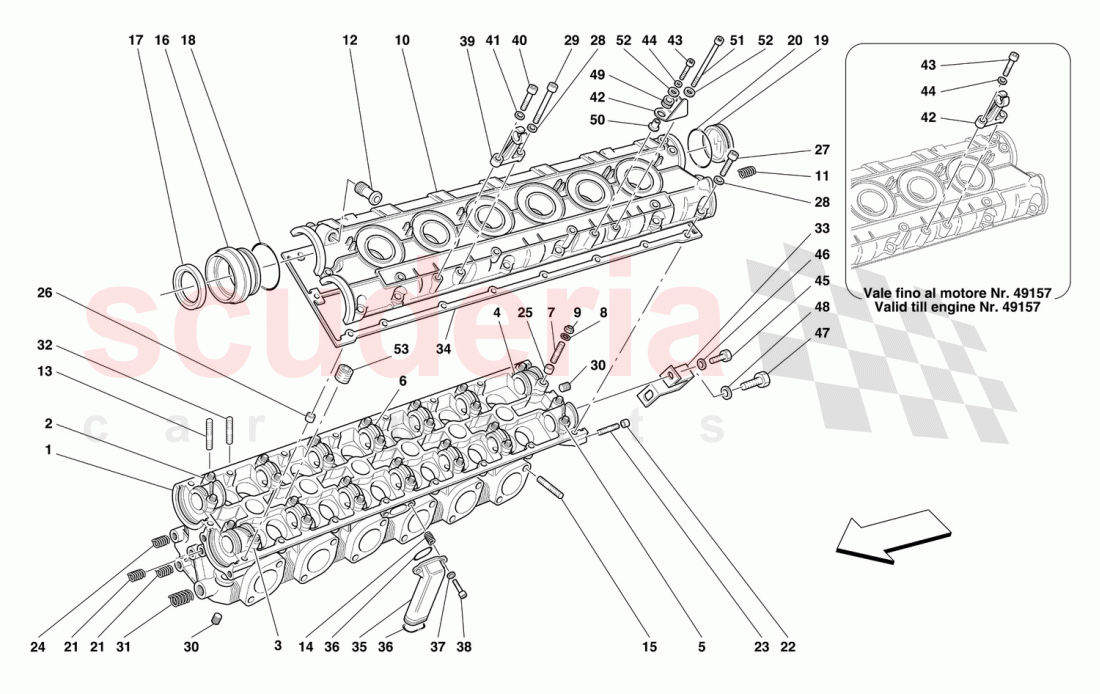 L.H. CYLINDER HEAD of Ferrari Ferrari 550 Maranello
