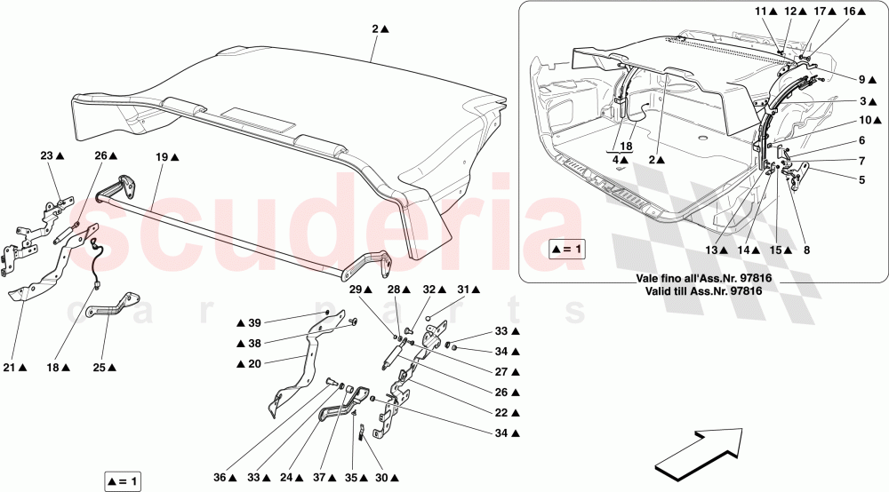 LUGGAGE COMPARTMENT MATS of Ferrari Ferrari California (2012-2014)