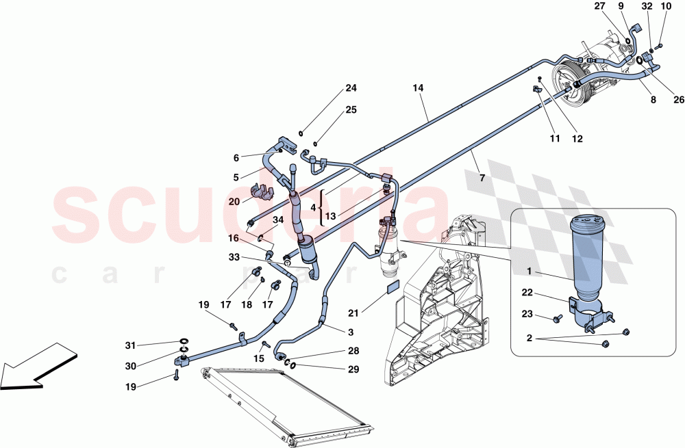 AC SYSTEM - FREON of Ferrari Ferrari 458 Spider