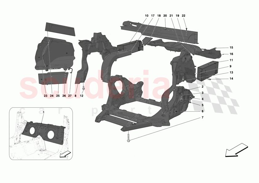 STRUCTURES AND ELEMENTS, REAR OF VEHICLE of Ferrari Ferrari 12Cilindri