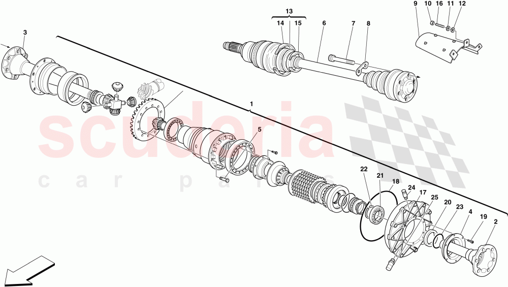 DIFFERENTIAL AND AXLE SHAFT of Ferrari Ferrari 430 Scuderia