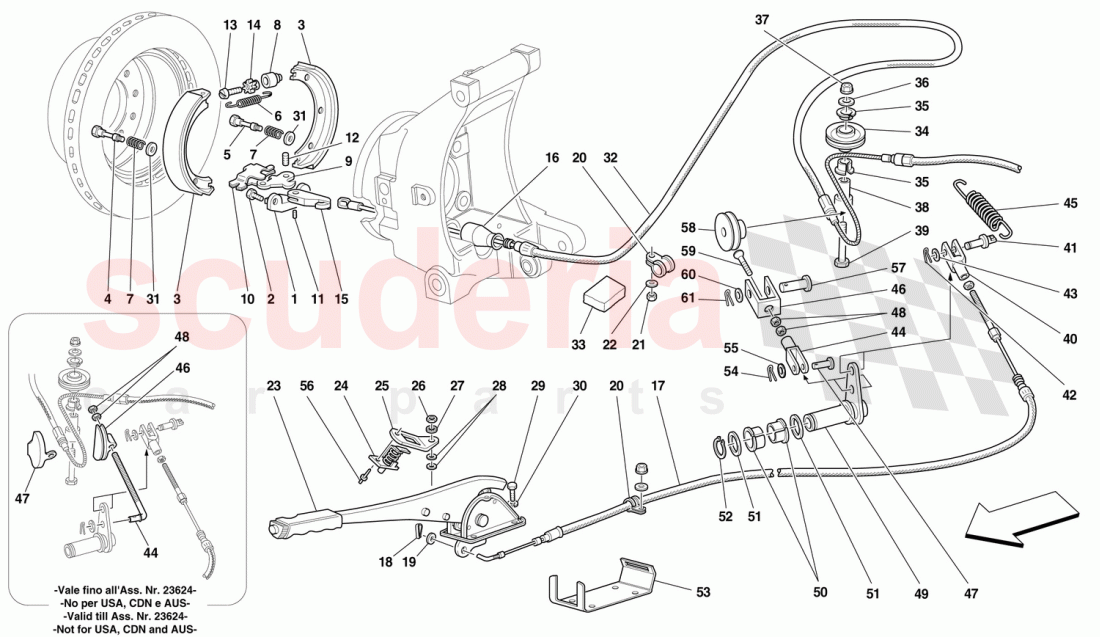HAND-BRAKE CONTROL -Valid for 456 GTA- of Ferrari Ferrari 456 GT/GTA