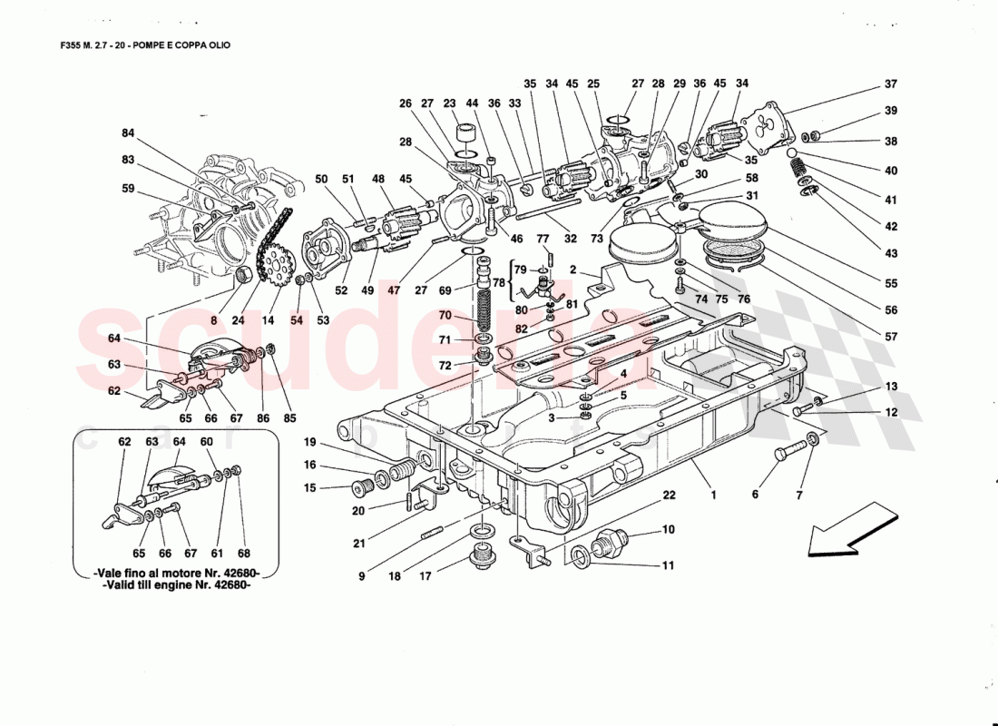 PUMPS ANO OIL SUMP of Ferrari Ferrari 355 (2.7 Motronic)