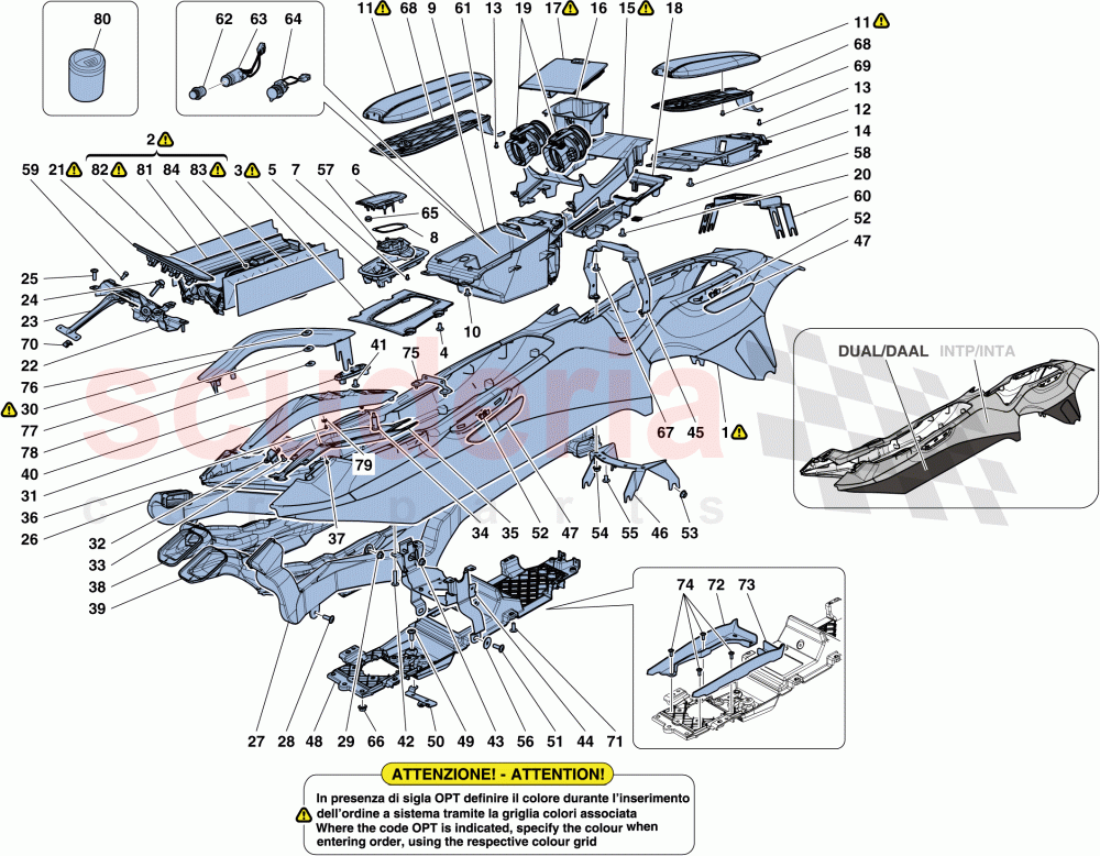 TUNNEL - SUBSTRUCTURE AND ACCESSORIES of Ferrari Ferrari GTC4Lusso