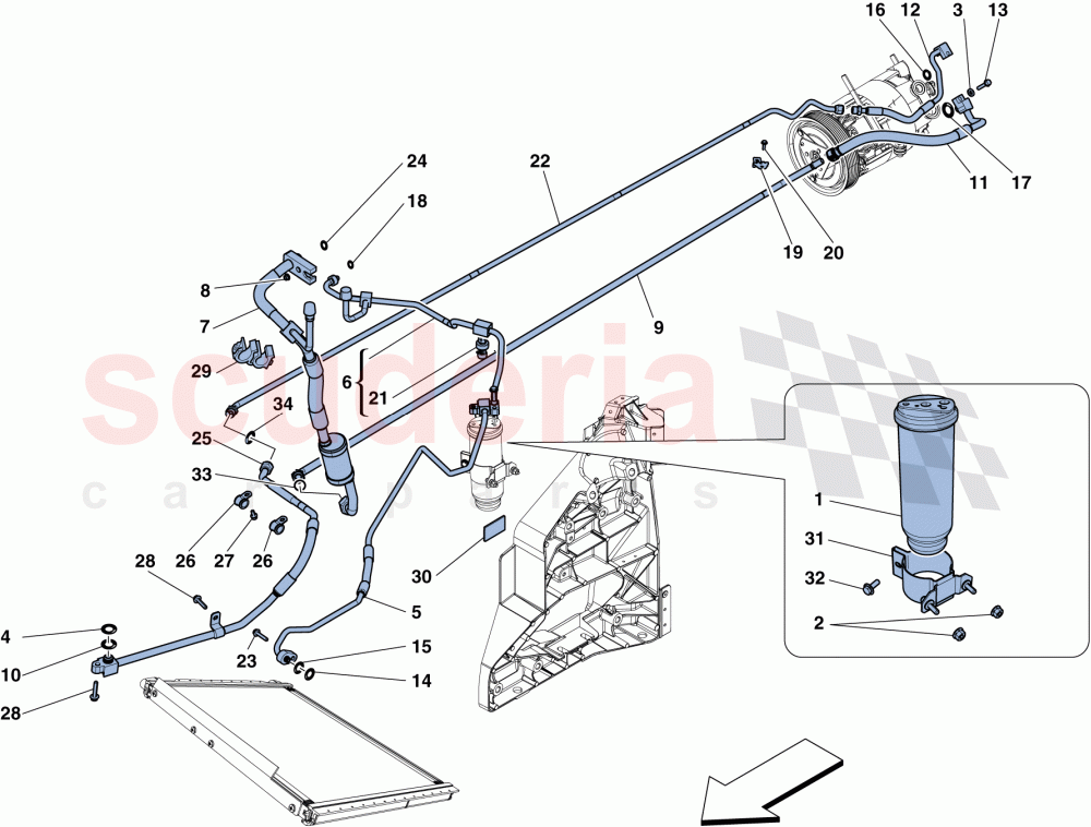 AC SYSTEM - FREON of Ferrari Ferrari 458 Speciale Aperta