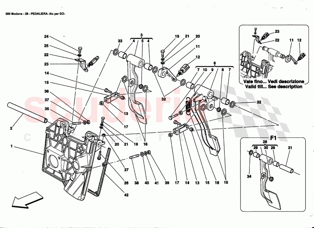 PEDALS -Not far GD- of Ferrari Ferrari 360 Modena