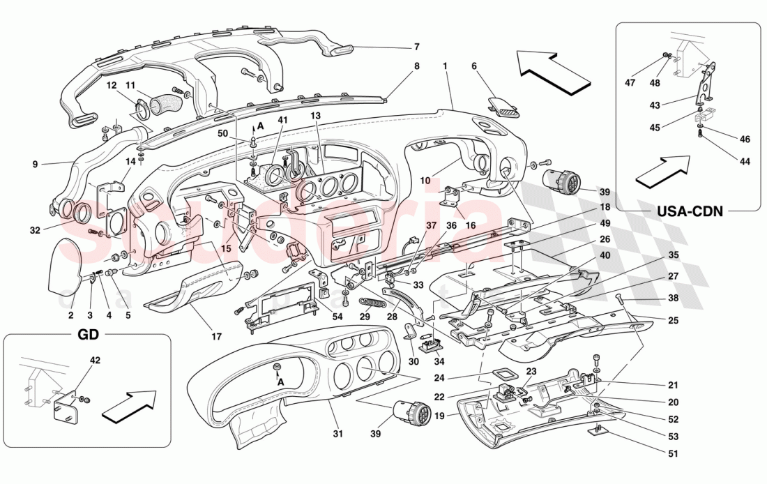 INSTRUMENTS PANEL of Ferrari Ferrari 550 Barchetta