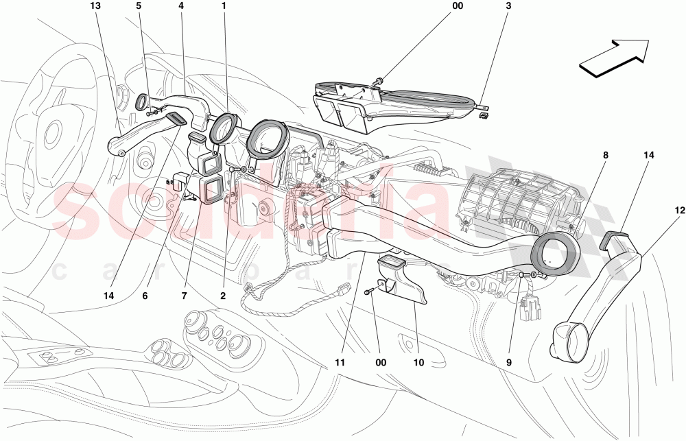 AC UNIT: DISTRIBUTION of Ferrari Ferrari California (2012-2014)