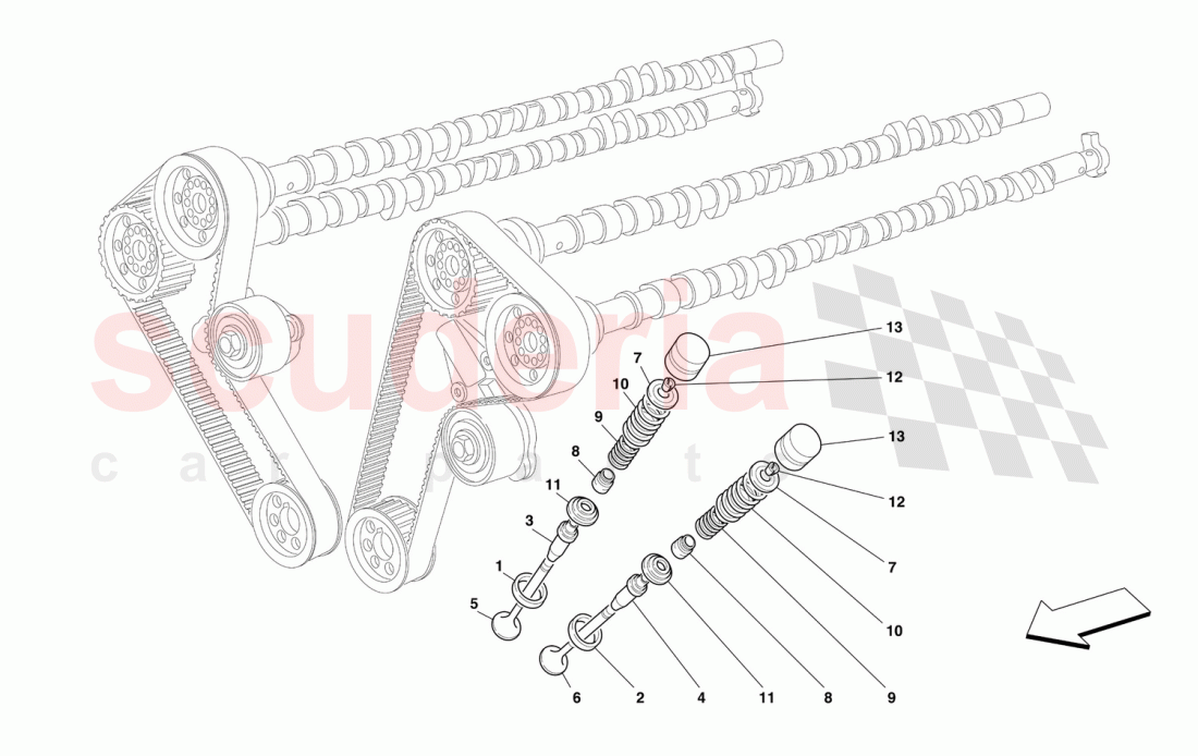 TIMING - VALVES of Ferrari Ferrari 550 Maranello