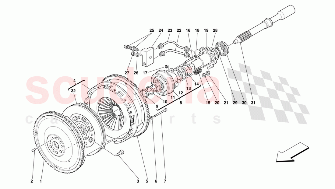 CLUTCH CONTROLS of Ferrari Ferrari F50