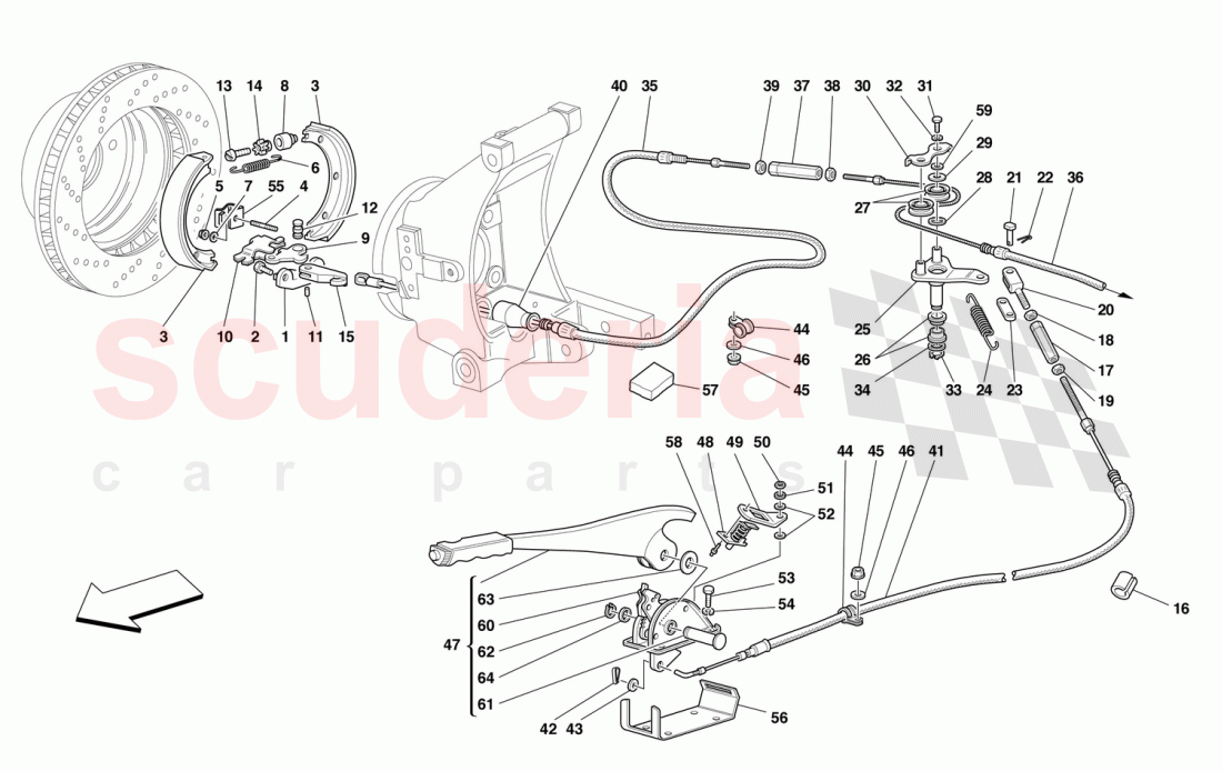 HAND-BRAKE CONTROL of Ferrari Ferrari 550 Barchetta