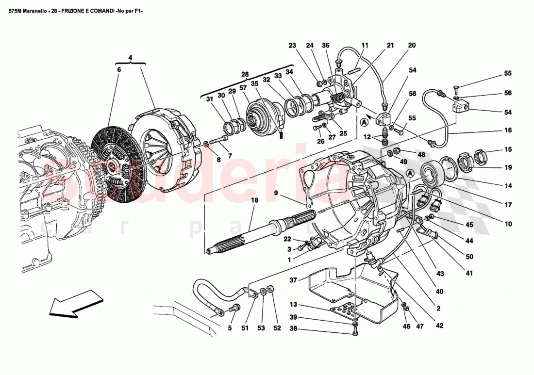 CLUTCH AND CONTROLS -Not for F1- of Ferrari Ferrari 575M Maranello