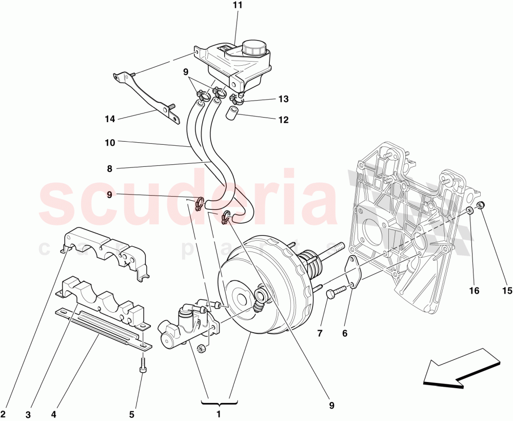 HYDRAULIC BRAKE AND CLUTCH CONTROLS of Ferrari Ferrari 430 Scuderia