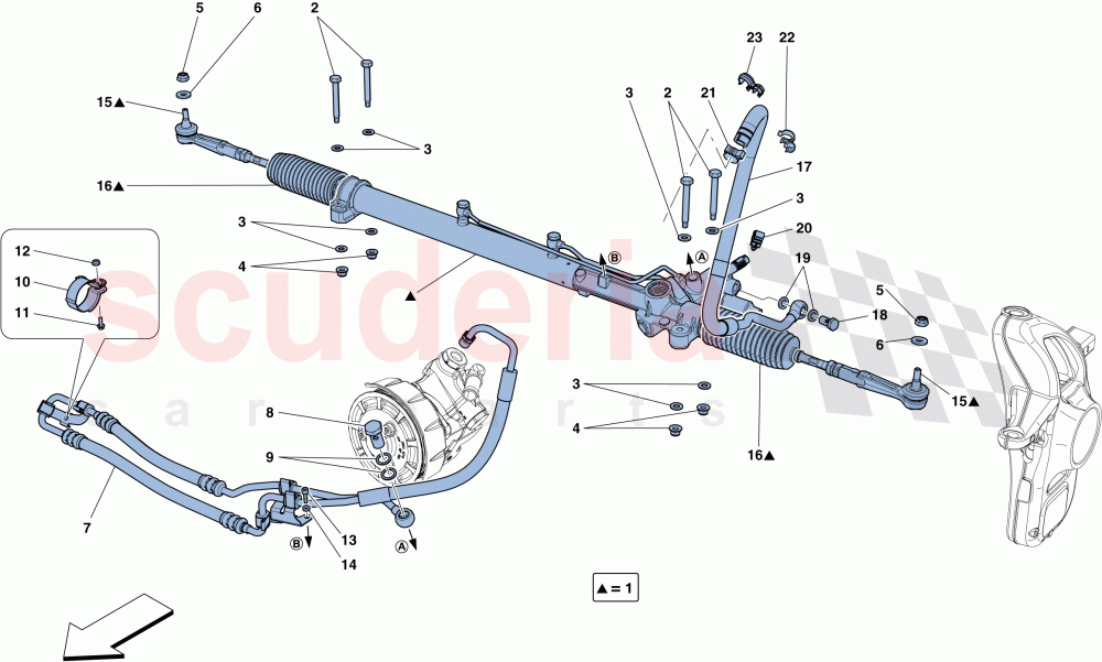 HYDRAULIC POWER STEERING BOX of Ferrari Ferrari GTC4Lusso